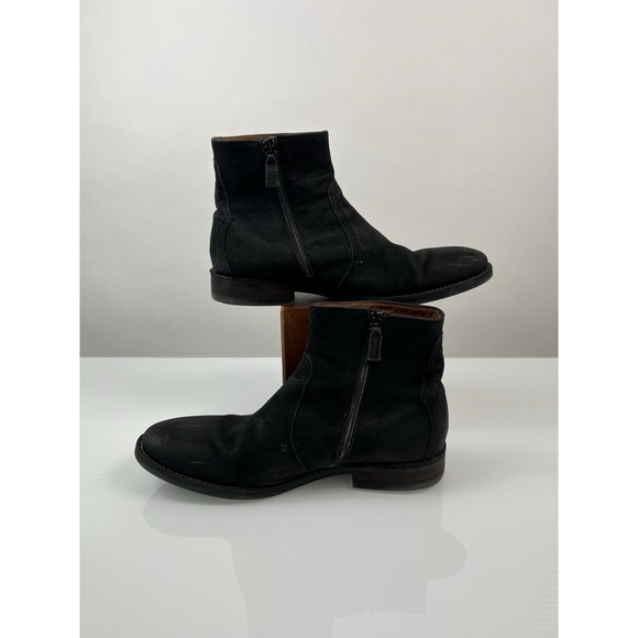 Johnston Murphy J&M 1850 Hattington Boots Black Calfskin Side Zip Pull On‎ 11M - Picture 1 of 10